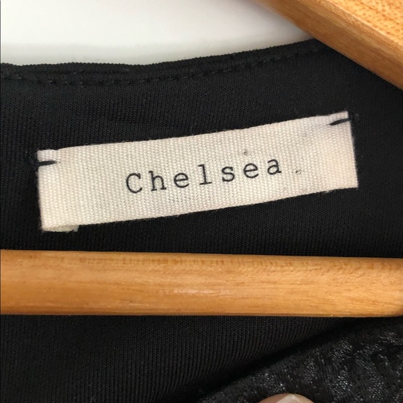 Chelsea Black Dress Formal Shimmer Textured A-Line Sleeveless Size S - Picture 3 of 6